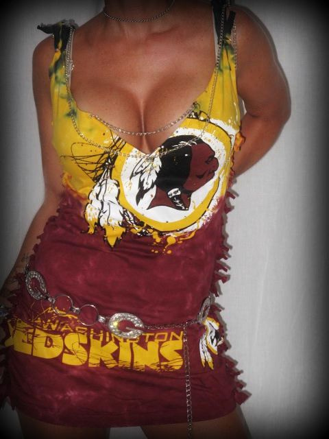 CUSTOM NFL  FOOTBALL T SHIRT  DRESS WASHINGTON REDSKINS