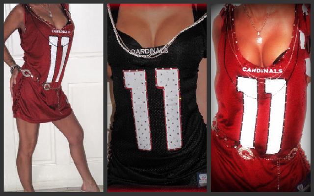 CUSTOM NFL FOOTBALL JERSEY DRESS   SWAROVSKI 