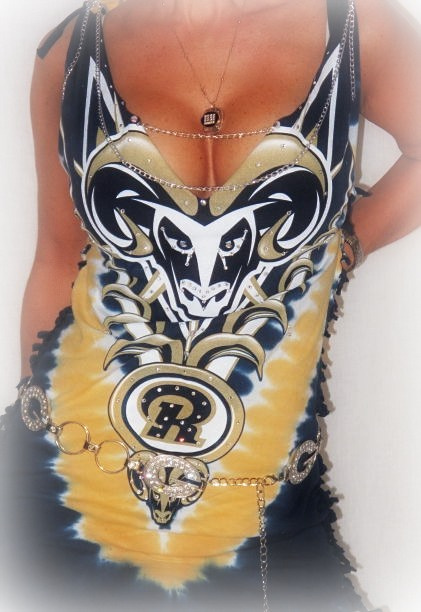 CUSTOM NFL ST LOUIS RAMS TANK DRESS  MEDIUM