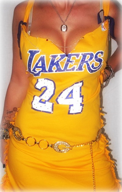 CUSTOM L.A. LAKERS #24 BRYANT TANK DRESS