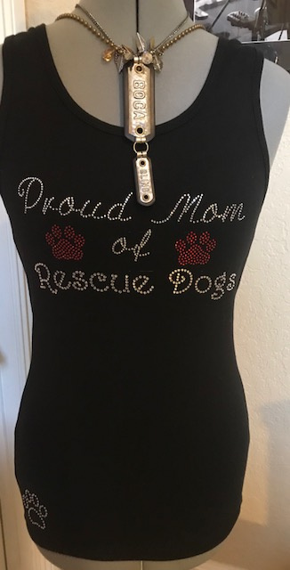 CUSTOM BLING RESCUE MOM TANK 