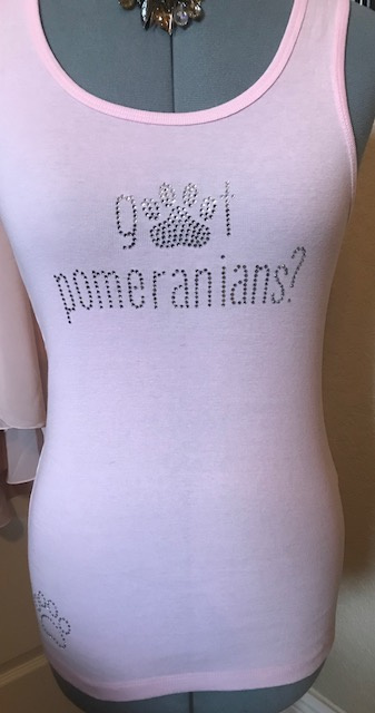 CUSTOM POMERANIAM BLING TANK