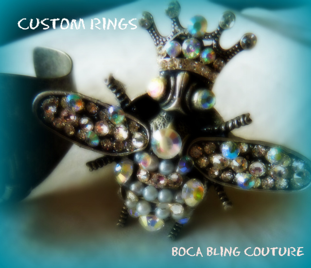 CUSTOM OVER-SIZED QUEEN BEE RING 