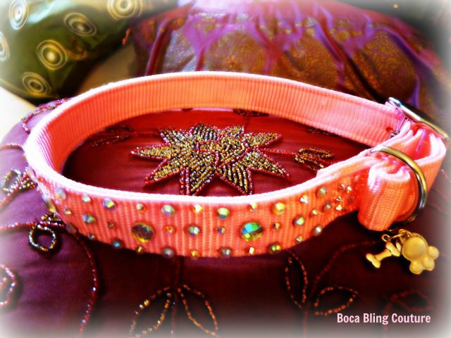 CUSTOM CRYSTAL COLLAR WITH PERSONALIZATION SMALL BREED 