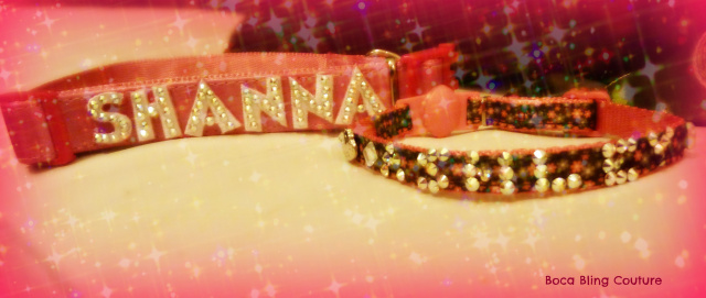 CUSTOM CRYSTAL COLLAR WITH PERSONALIZATION XLARGE BREED