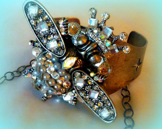 Custom Queen Bee Cuff - Swarovski Elements