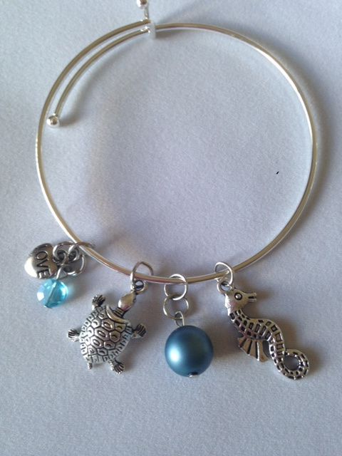 Expandable Sterling Silver Bangle "Sea Friends" & Many more 