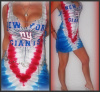 CUSTOM NY GIANTS TIE DYE TANK DRESS 