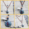 CUSTOM WOVEN BEADED RAKU SAND DOLLAR NECKLACE 
