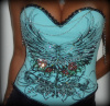 CUSTOM SWAROVSKI WINGED CORSET WITH CHAINS