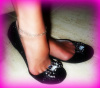 CUSTOM SWAOVSKI GLITTER FLATS BLACK